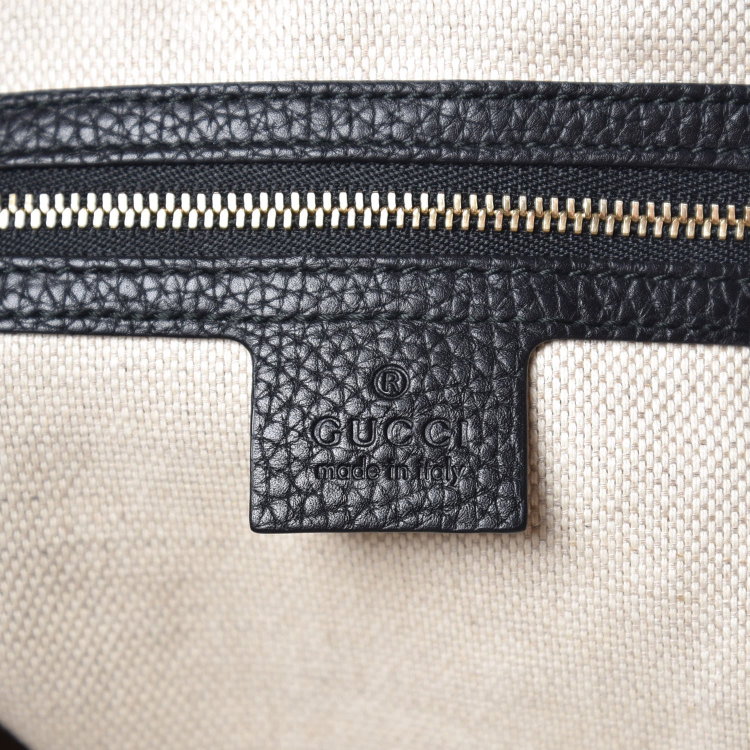 Gucci Pebbled Calfskin Medium Soho Chain Shoulder Bag Black 6 of 10
