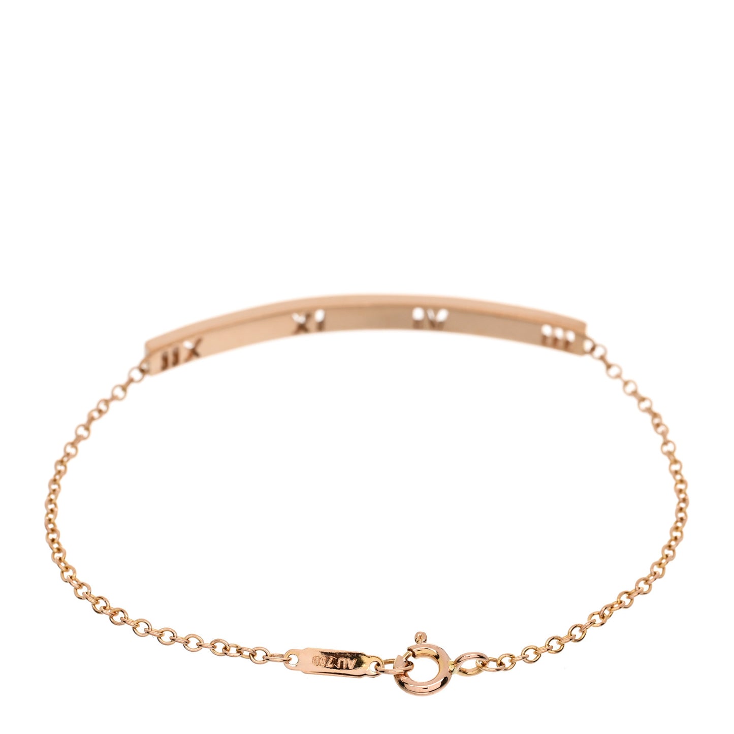18K Rose Gold Diamond Atlas Bar Pierced Bracelet