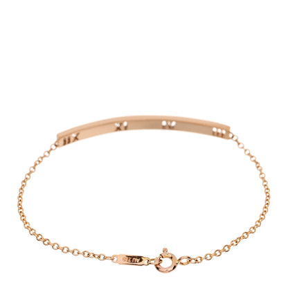 Tiffany 18K Rose Gold Diamond Atlas Bar Pierced Bracelet 2 of 4