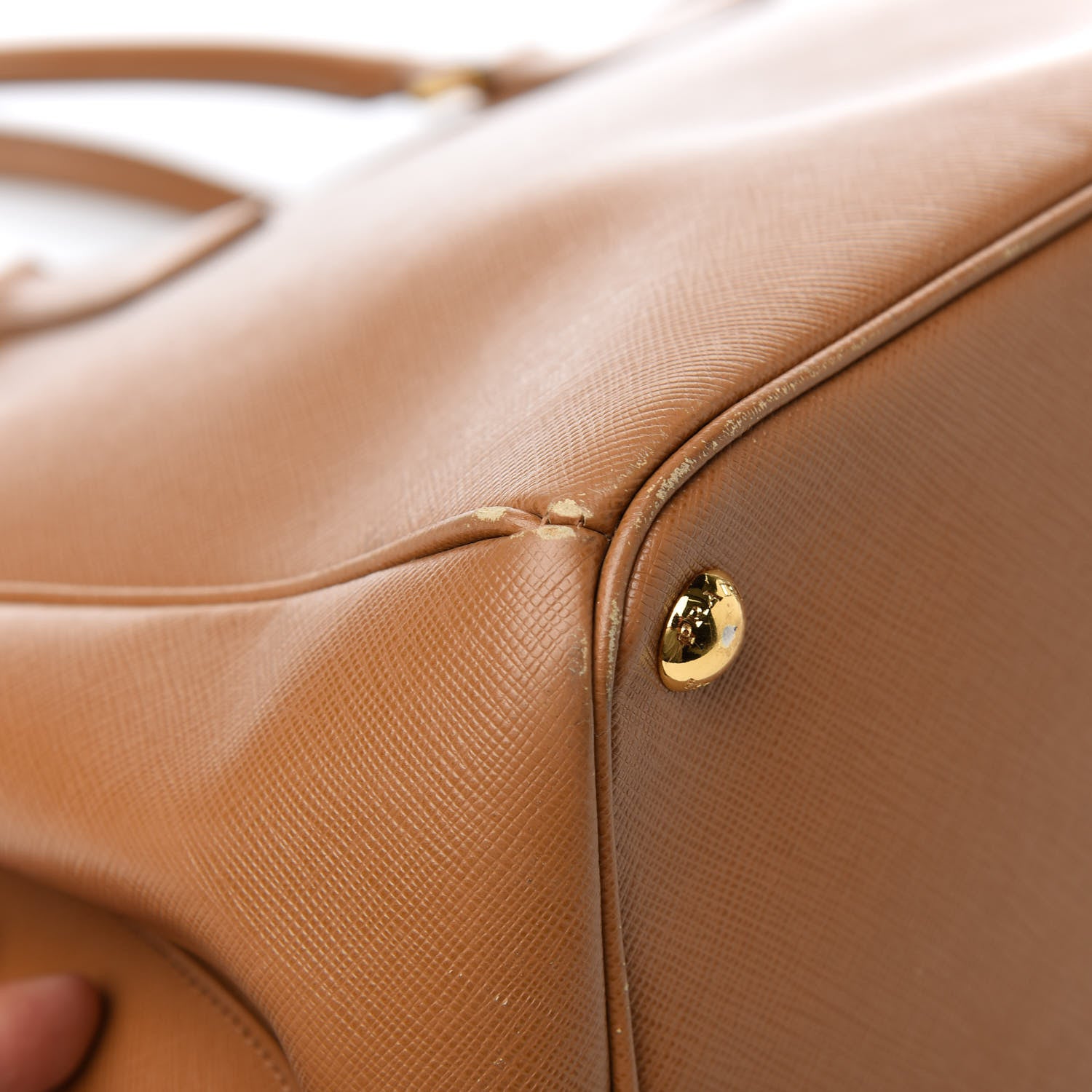 Prada Saffiano Large Galleria Double Zip Tote Caramel 15 of 17