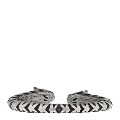 John Hardy Sterling Silver Blue Topaz Palu Macan Tiger Stripe hinged Cuff Bracelet 3 of 5
