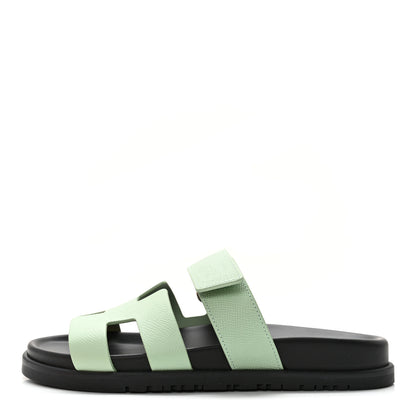 Hermes Epsom Womens Chypre Sandals 36 Vert Jade 1 of 9