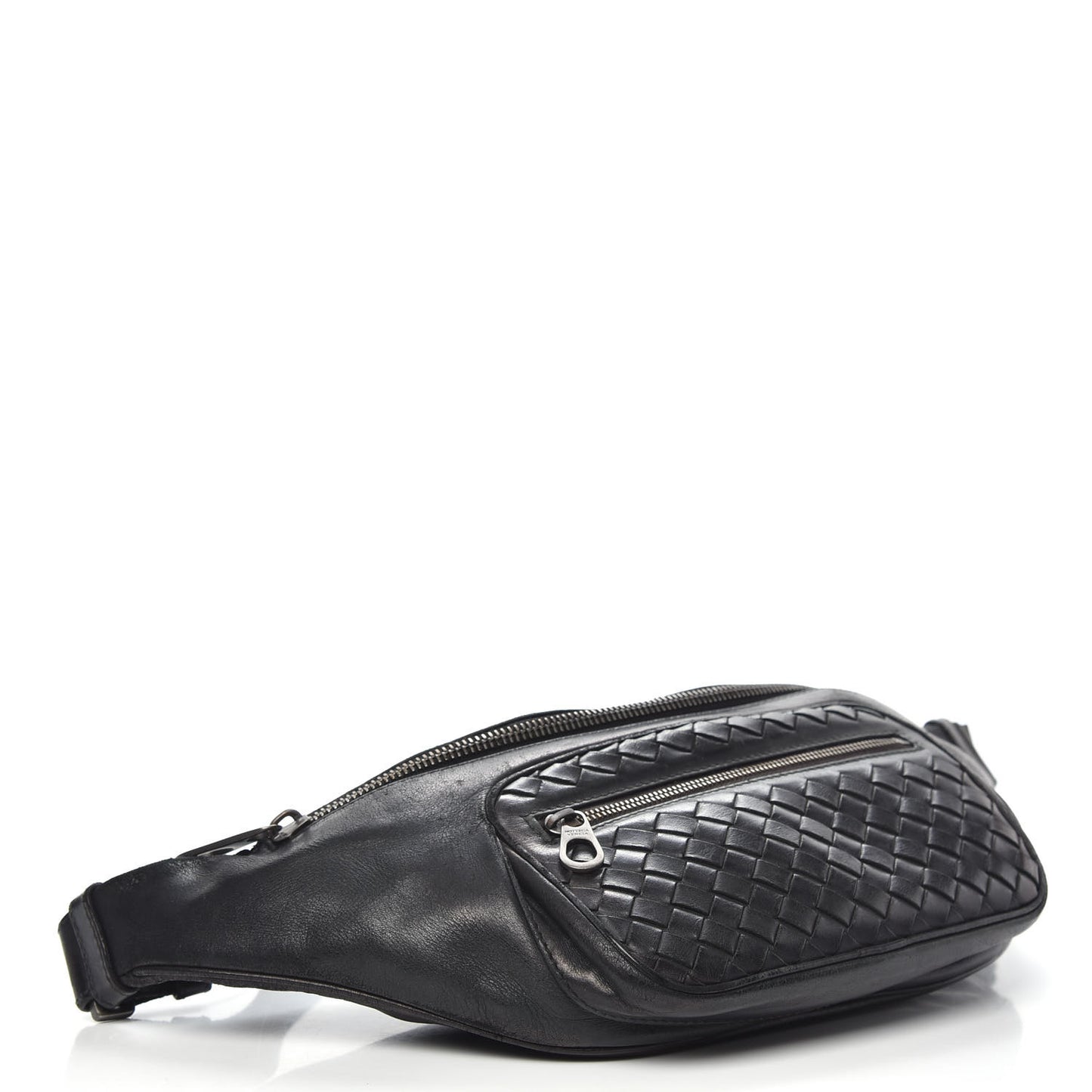 Nappa Intrecciato Belt Bag Black