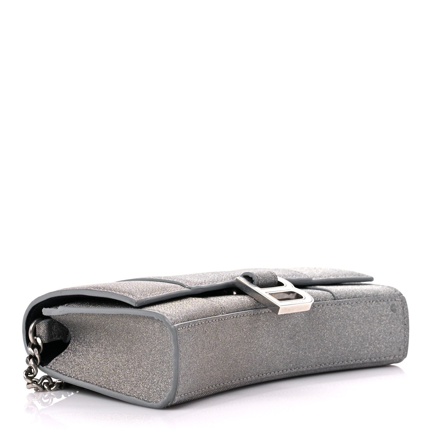 Balenciaga Glitter Fabric Hourglass Chain Bag Grey 4 of 12