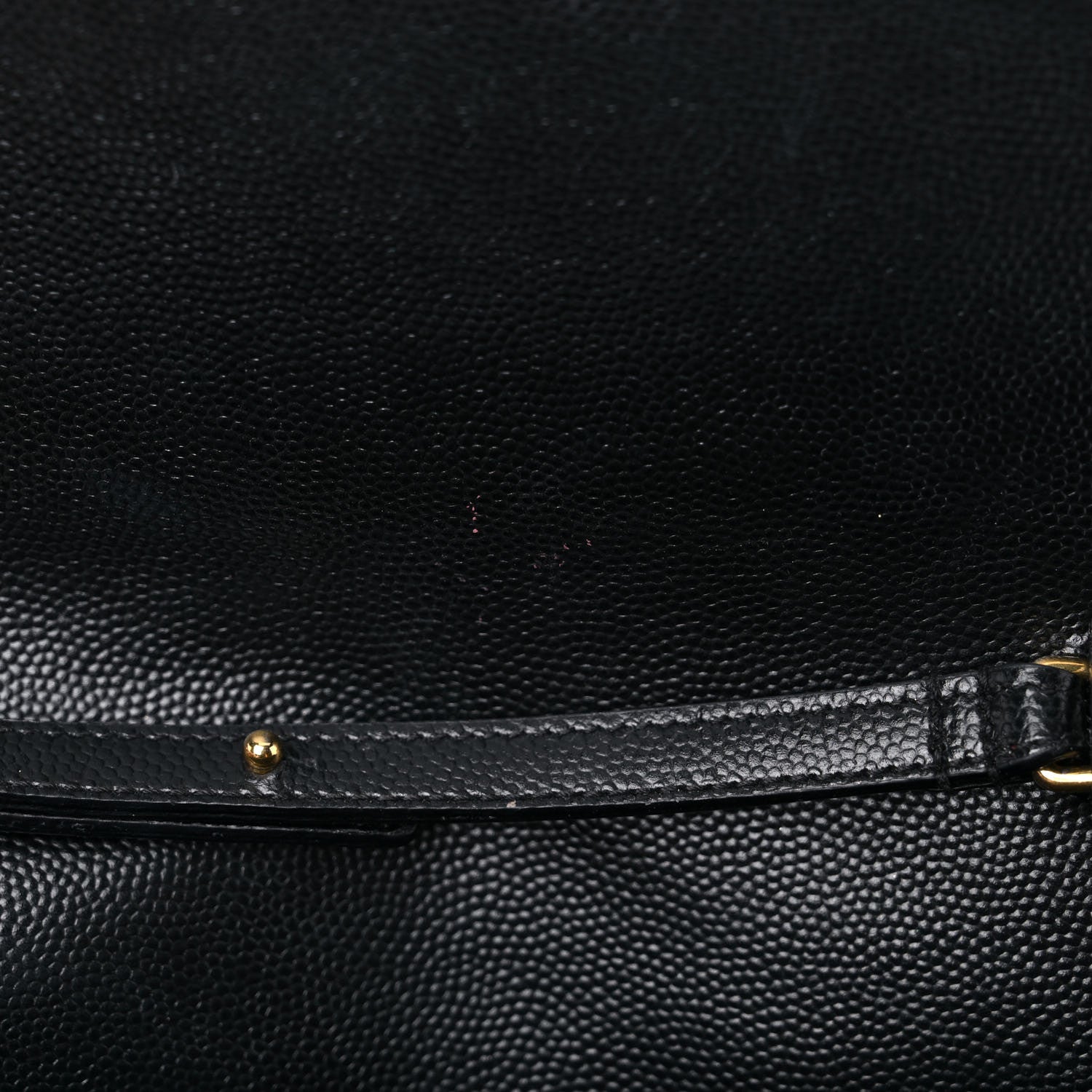 Saint Laurent Grain De Poudre Matelasse Chevron Monogram Chain Wallet Black 13 of 23
