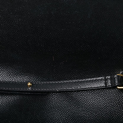 Saint Laurent Grain De Poudre Matelasse Chevron Monogram Chain Wallet Black 13 of 23