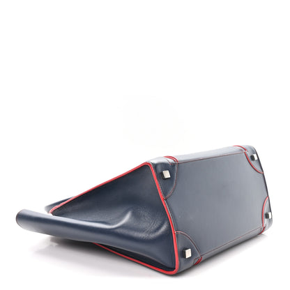 Celine Smooth Calfskin Mini Luggage Navy Red 4 of 9