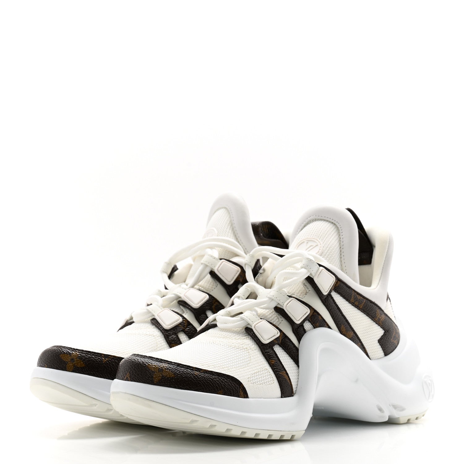 Louis Vuitton X FORNASETTI Calfskin Technical Nylon LV Archlight Sneaker 38.5 Black 3 of 10