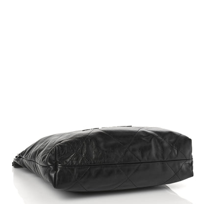 Chanel Shiny Calfskin Quilted Small Chanel 22 So Black 4 of 9