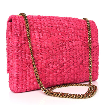 Saint Laurent Raffia Medium Monogram Kate Satchel Pink 3 of 9