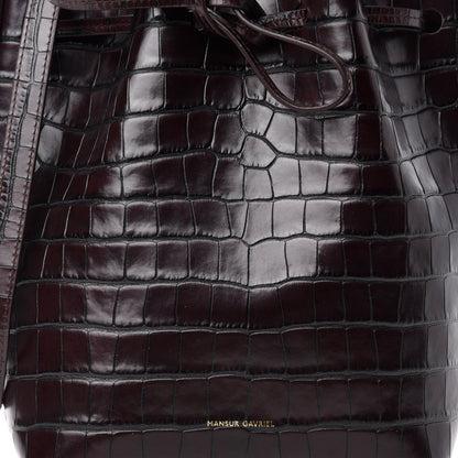 Mansur Gavriel Crocodile Embossed Mini Bucket Bag Class 8 of 10