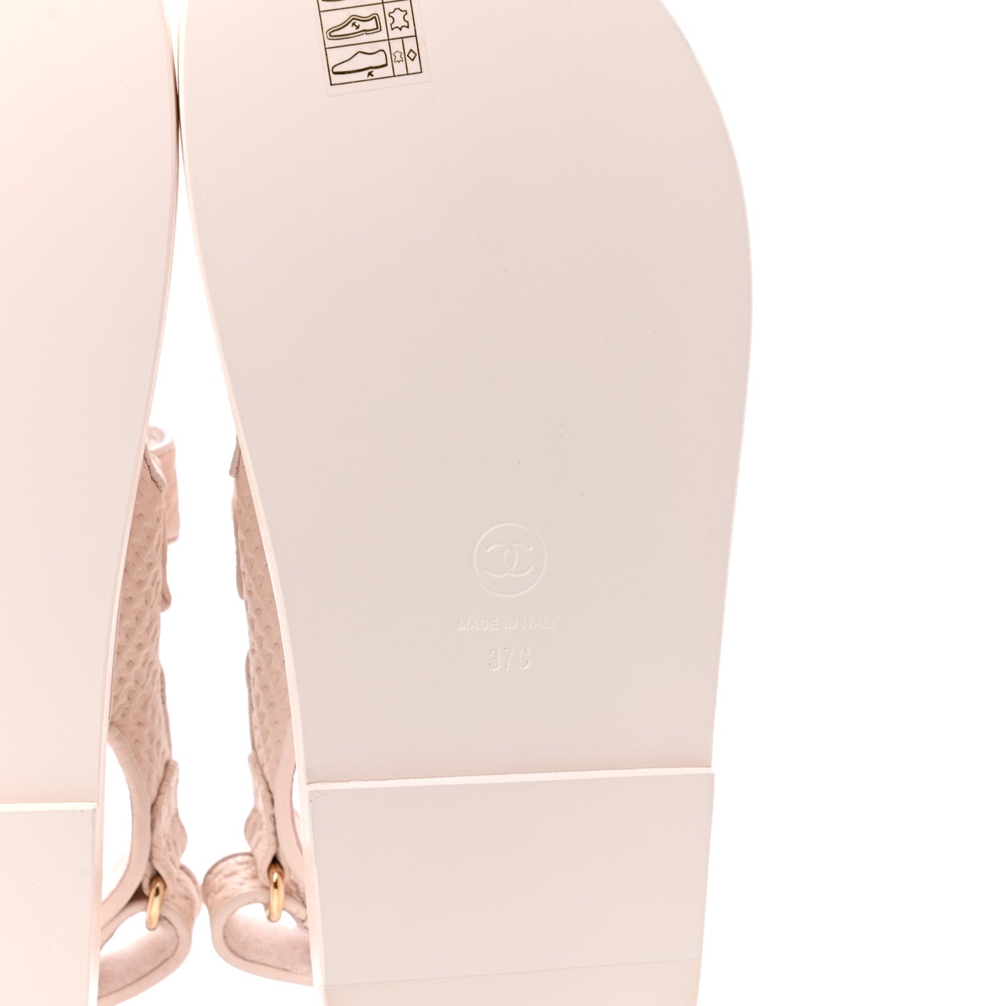 Calfskin Printed Velcro Dad Sandals 37 Pink