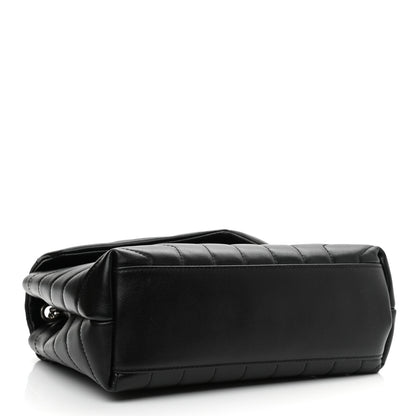 Saint Laurent Calfskin Y Quilted Monogram Small Loulou Chain Satchel Black 3 of 8