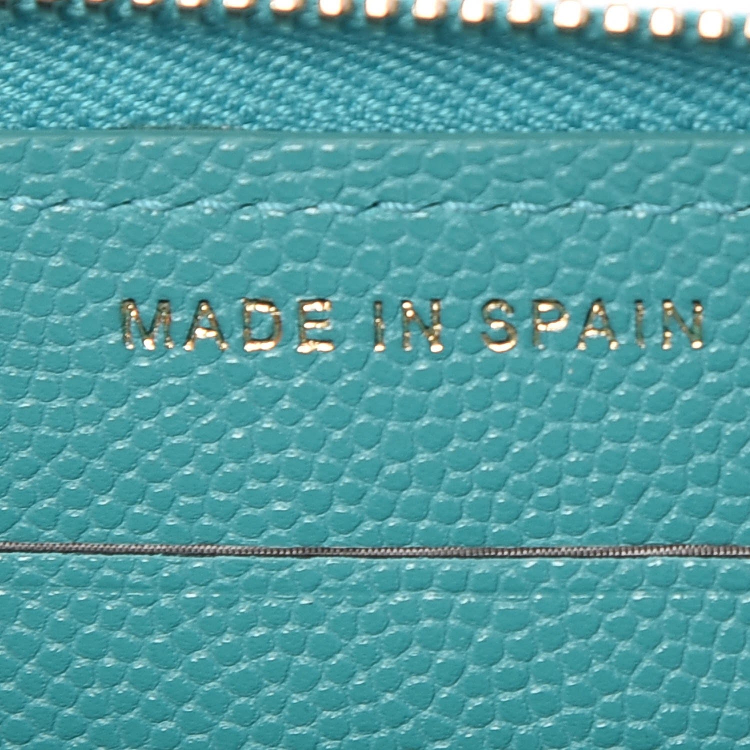 Chanel Caviar Quilted Small Zip Around Wallet Turquoise 7 of 8