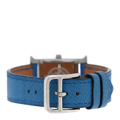 Hermes Stainless Steel Courchevel 21mm Heure H Hour Quartz Watch Bleu France 3 of 4