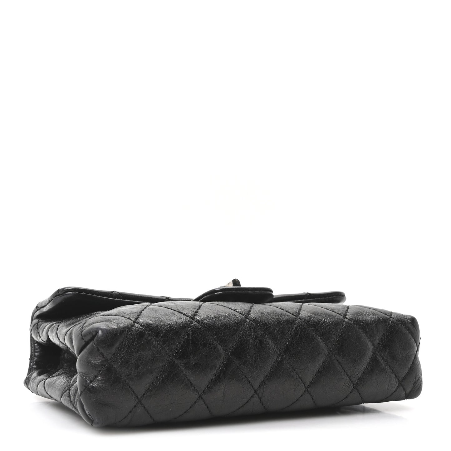 Glazed Calfskin Quilted 2.55 Reissue Flap Belt Bag Clutch 85 34 Black
