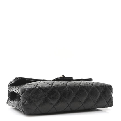 Chanel Glazed Calfskin Quilted 2.55 Reissue Flap Belt Bag Clutch 85 34 Black 3 of 8
