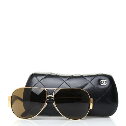 Chanel Metal Aviator CC Sunglasses 4128 Brown 8 of 9