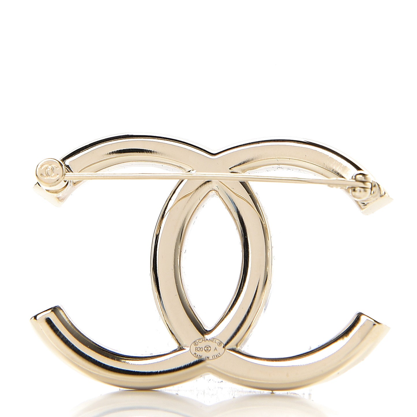 Baguette Crystal High Society CC Brooch Gold