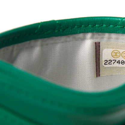 Chanel Lambskin Quilted Card Holder Green 8 of 9