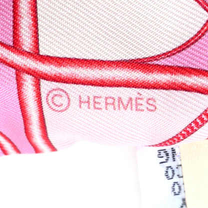 Hermes Silk Coup De Fouet Au Bloc Twilly Rose Nacre Turquoise 3 of 4