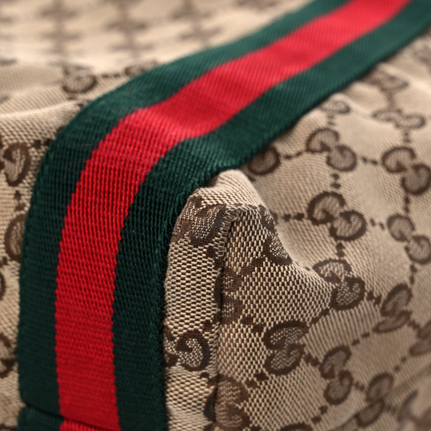 Gucci GG Monogram Medium Web Handle Vertical Tote Dark Brown 9 of 15