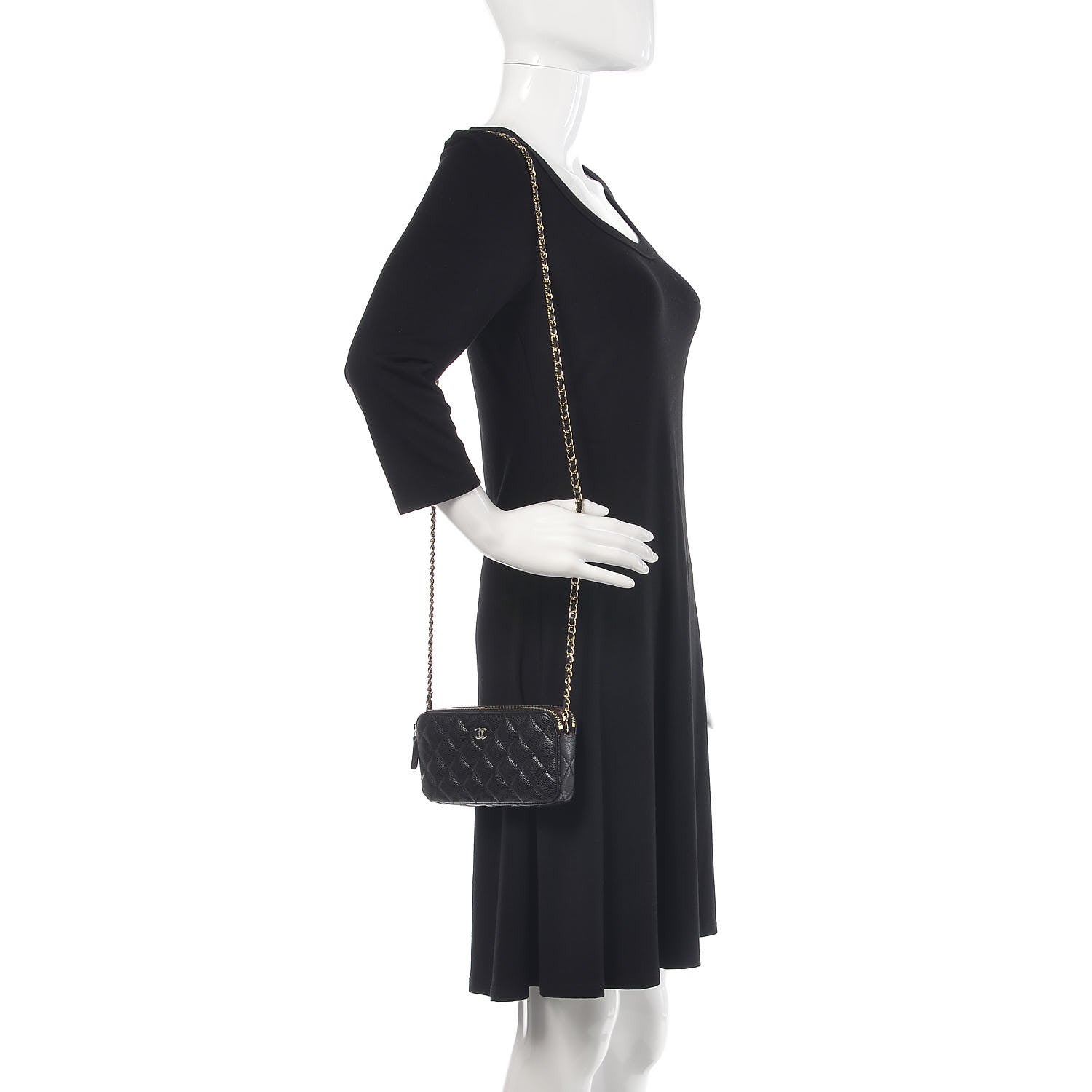 Chanel Caviar Quilted Small Clutch With Chain Black 2 of 13