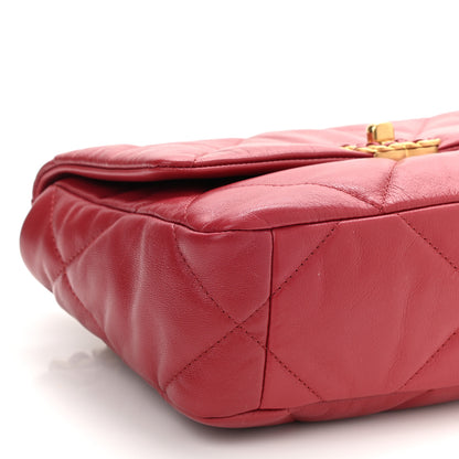 Chanel Goatskin Quilted Medium Chanel 19 Flap Red 9 of 10