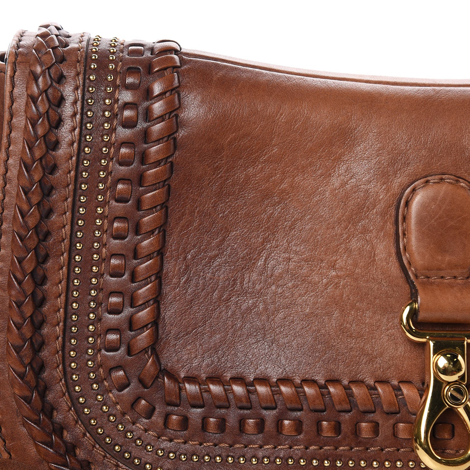 Gucci Calfskin Handmade Medium Flap Shoulder Bag Brown 8 of 15