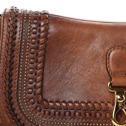 Gucci Calfskin Handmade Medium Flap Shoulder Bag Brown 8 of 15