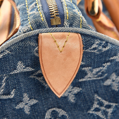 Louis Vuitton Monogram Denim Neo Speedy Blue 9 of 13