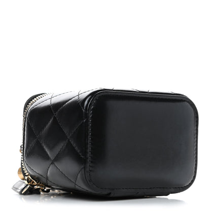 Chanel Calfskin Quilted Mini Perfect Fit Vanity Case With Chain Black 3 of 4