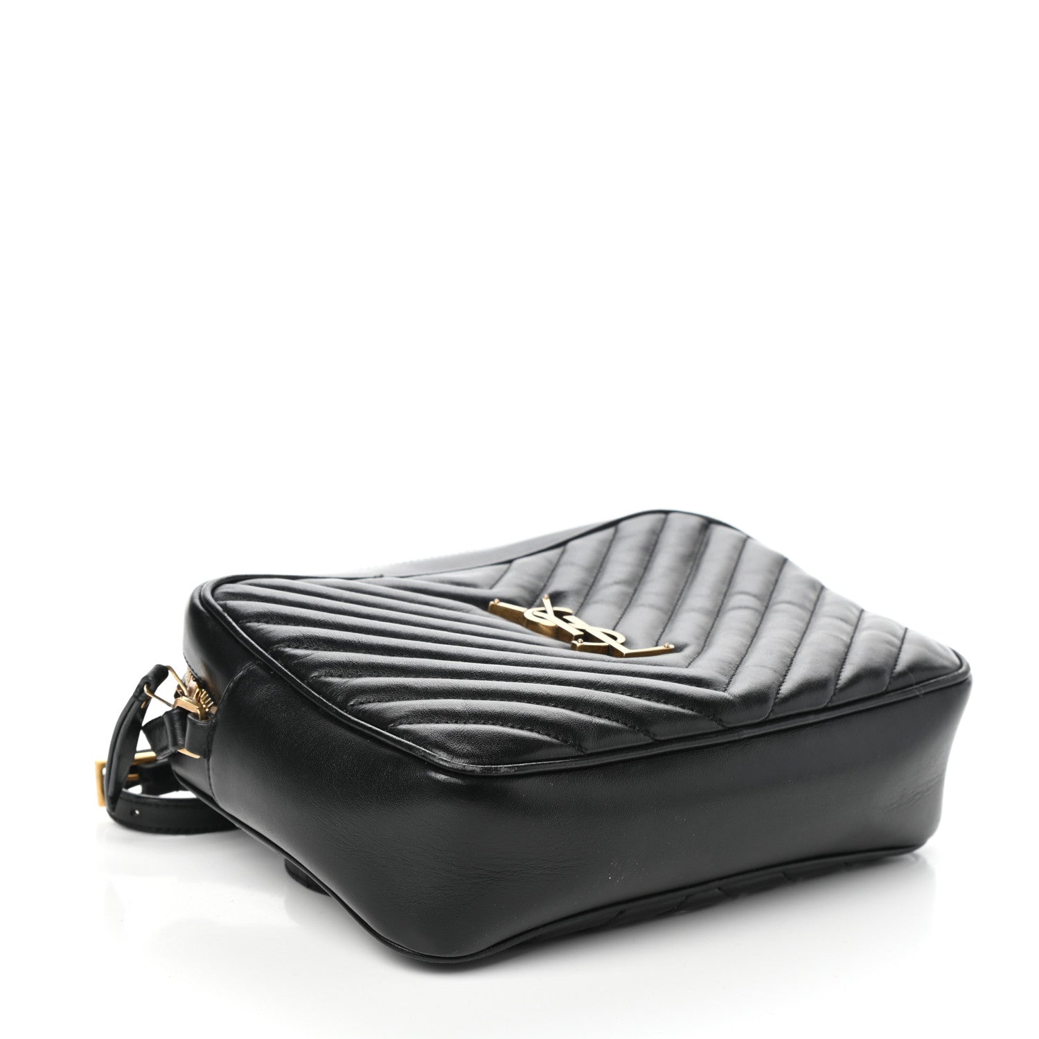 Saint Laurent Calfskin Matelasse Monogram Lou Camera Bag Black 4 of 10