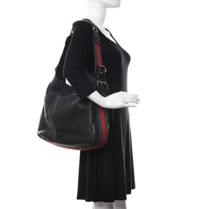 Gucci Pebbled Calfskin Medium Heritage Shoulder Bag Black 2 of 17