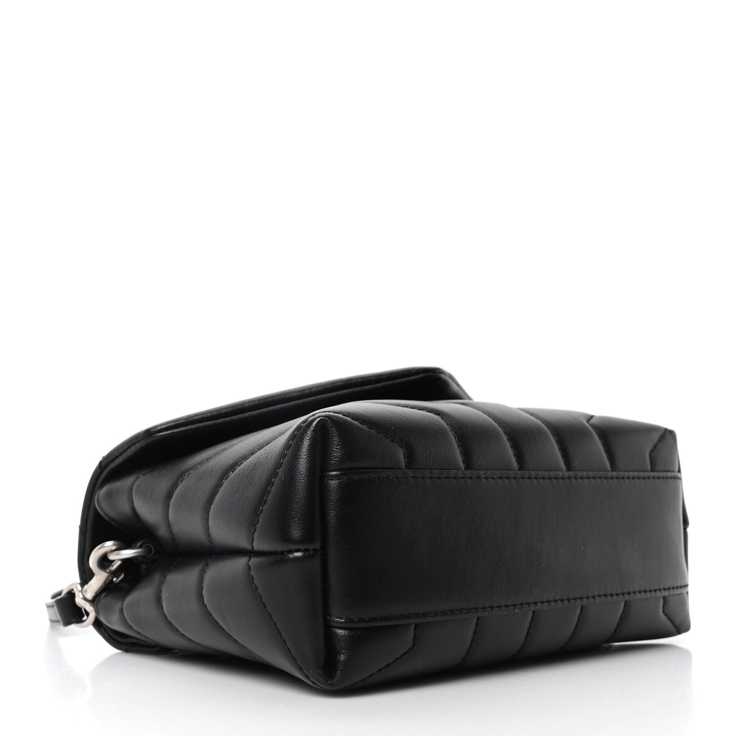 Saint Laurent Calfskin Y Quilted Monogram Toy Loulou Crossbody Bag Black 4 of 10