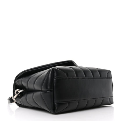 Saint Laurent Calfskin Y Quilted Monogram Toy Loulou Crossbody Bag Black 4 of 10