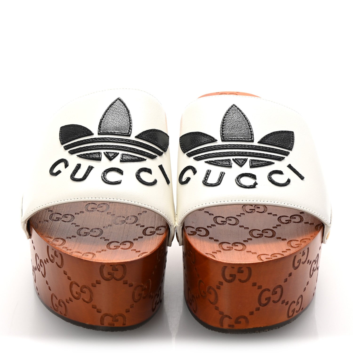 Gucci X ADIDAS Malaga Kid Womens Platform Sandals 37 White 3 of 9