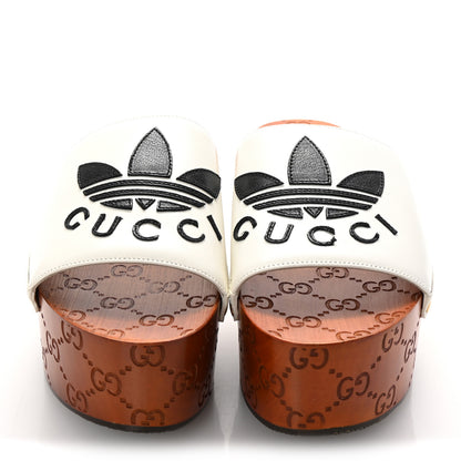 Gucci X ADIDAS Malaga Kid Womens Platform Sandals 37 White 3 of 9