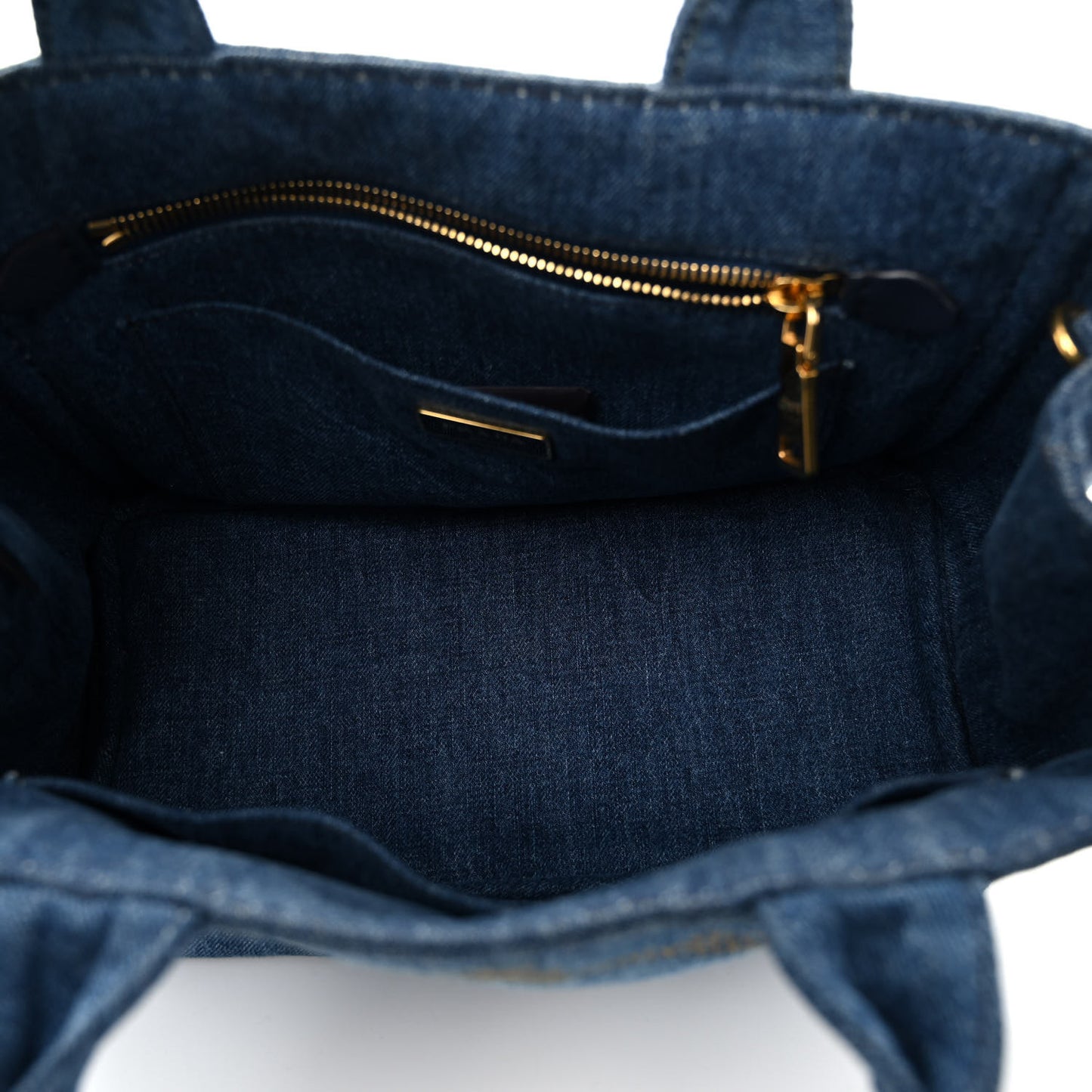 Denim Small Logo Tote Bleu