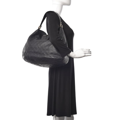 Gucci Guccissima Large New Ladies Web Hobo Black 2 of 11