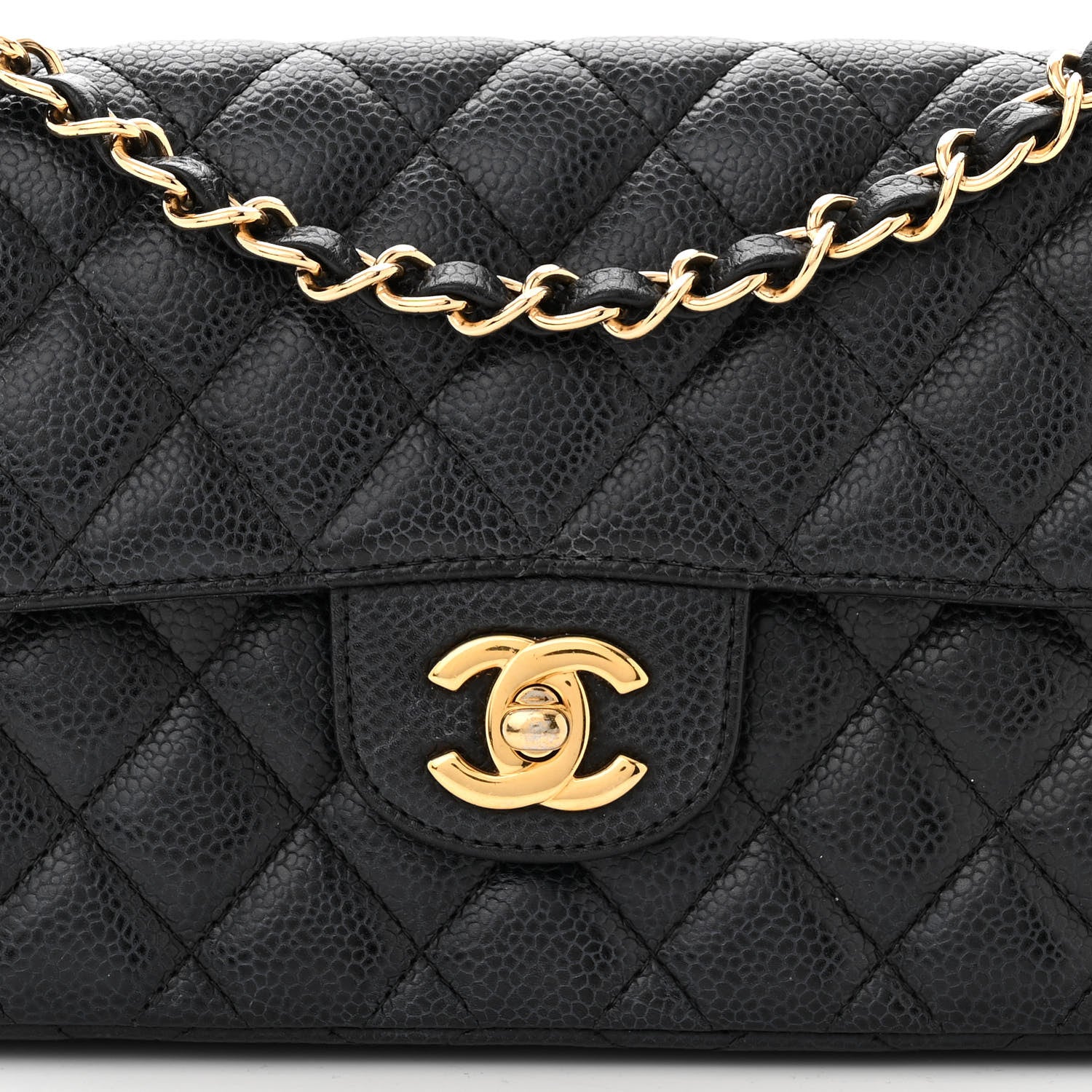 Chanel Caviar Quilted East West Flap Navy 8 of 12