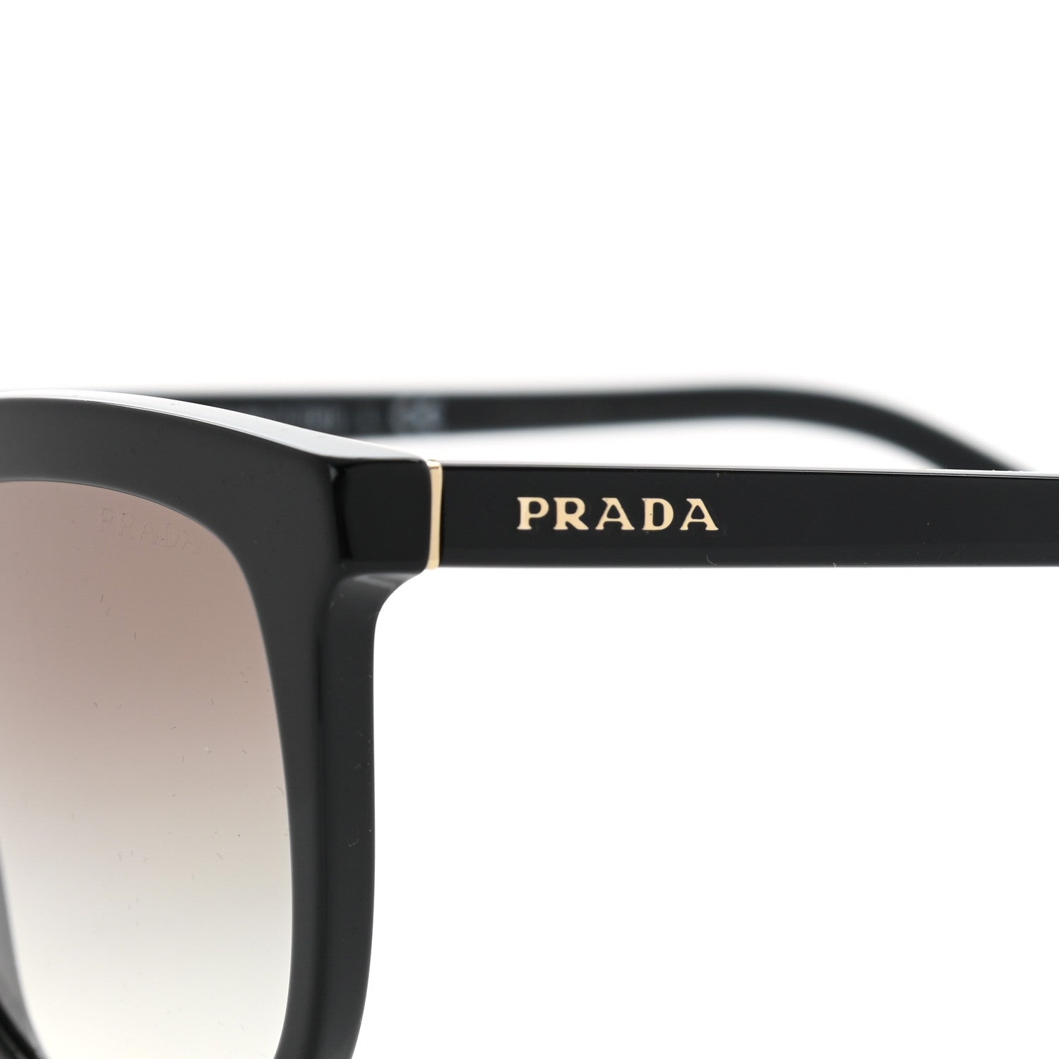 Prada Acetate Pillow Cat Eye Sunglasses SPR 03X Black 6 of 8