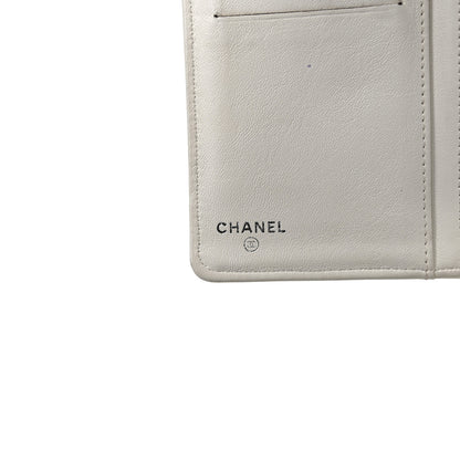 Chanel Calfskin Diamond Stitched Yen Wallet Dark Navy Blue 6 of 9