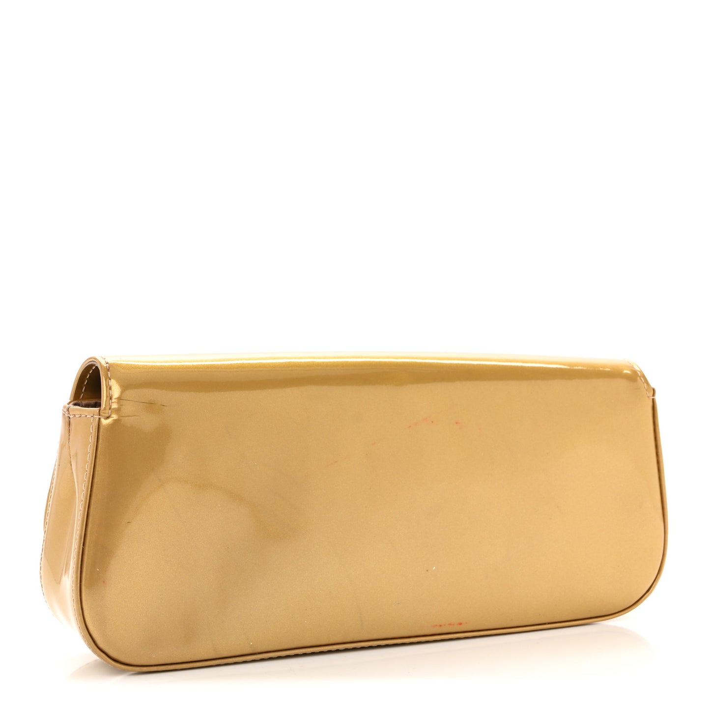 Patent Sobe Clutch Beige Poudre