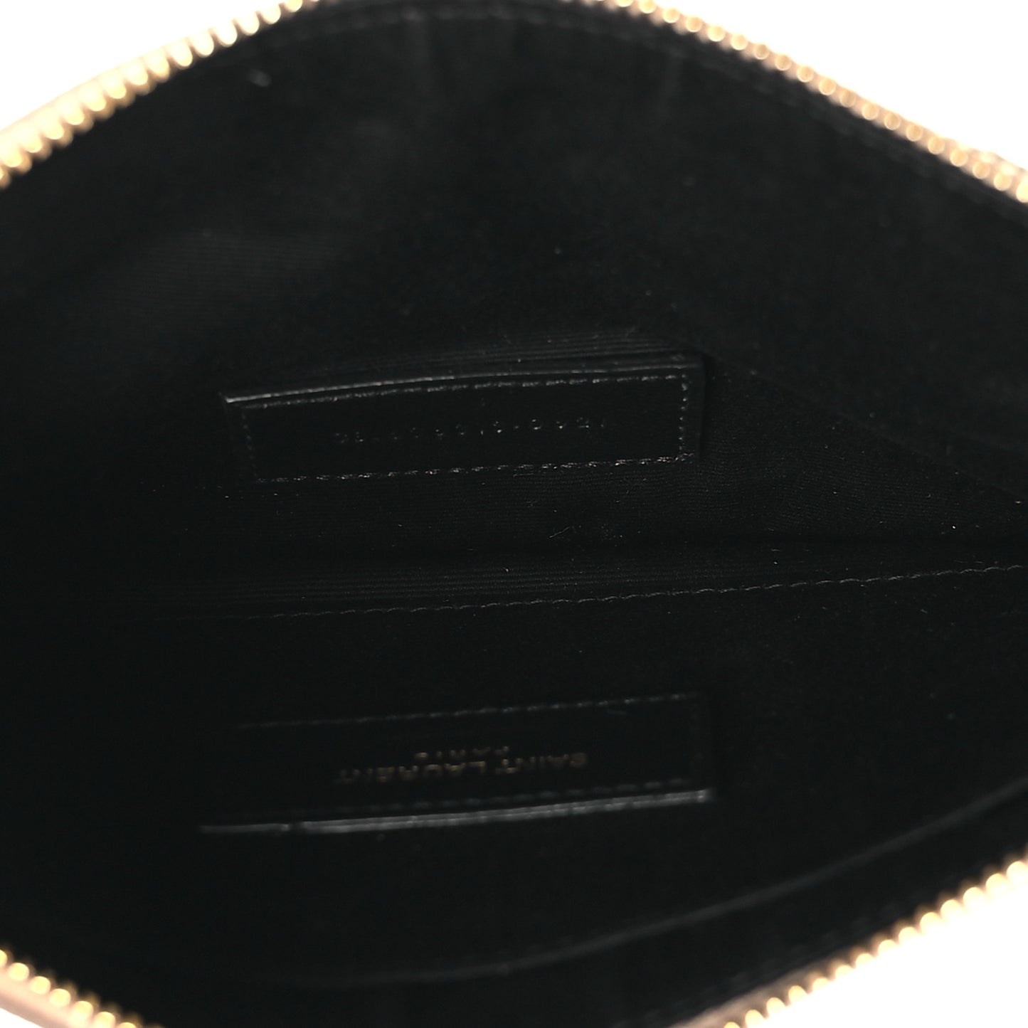 Grain De Poudre Chevron Monogram Large Bill Pouch Dark Beige