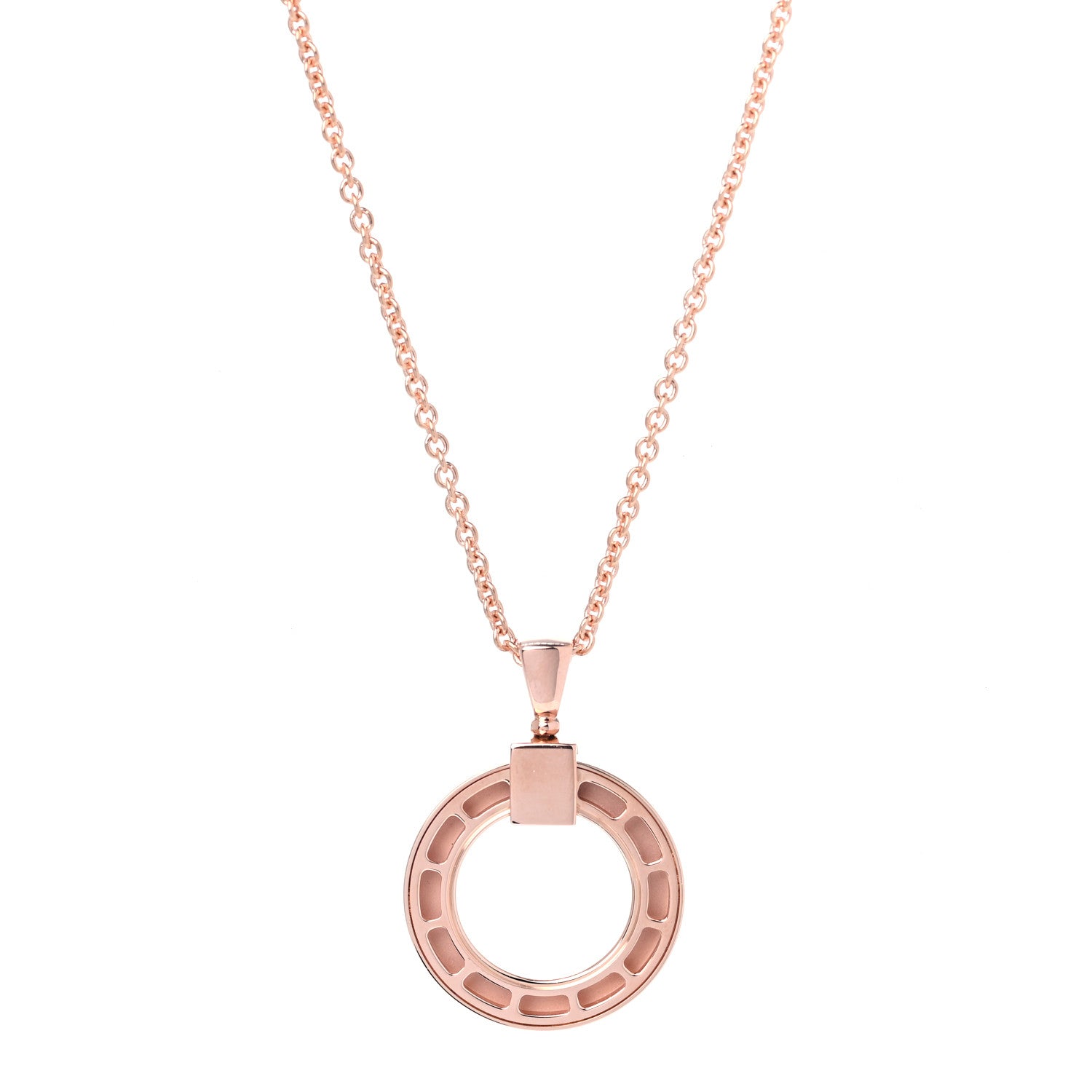 Bulgari 18K Rose Gold Diamond BVLGARI BVLGARI Pendant Necklace 3 of 4