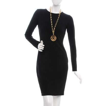 Chanel Logo Cut Out Chain Necklace Gold 2 of 4