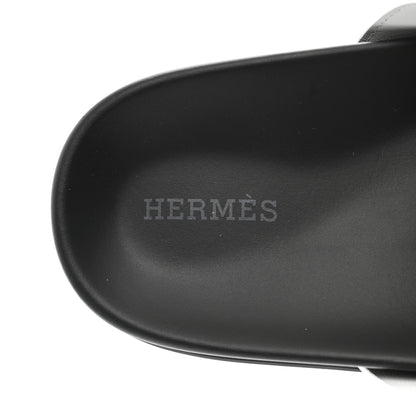 Hermes Calfskin Womens Chypre Sandals 37.5 White 7 of 9