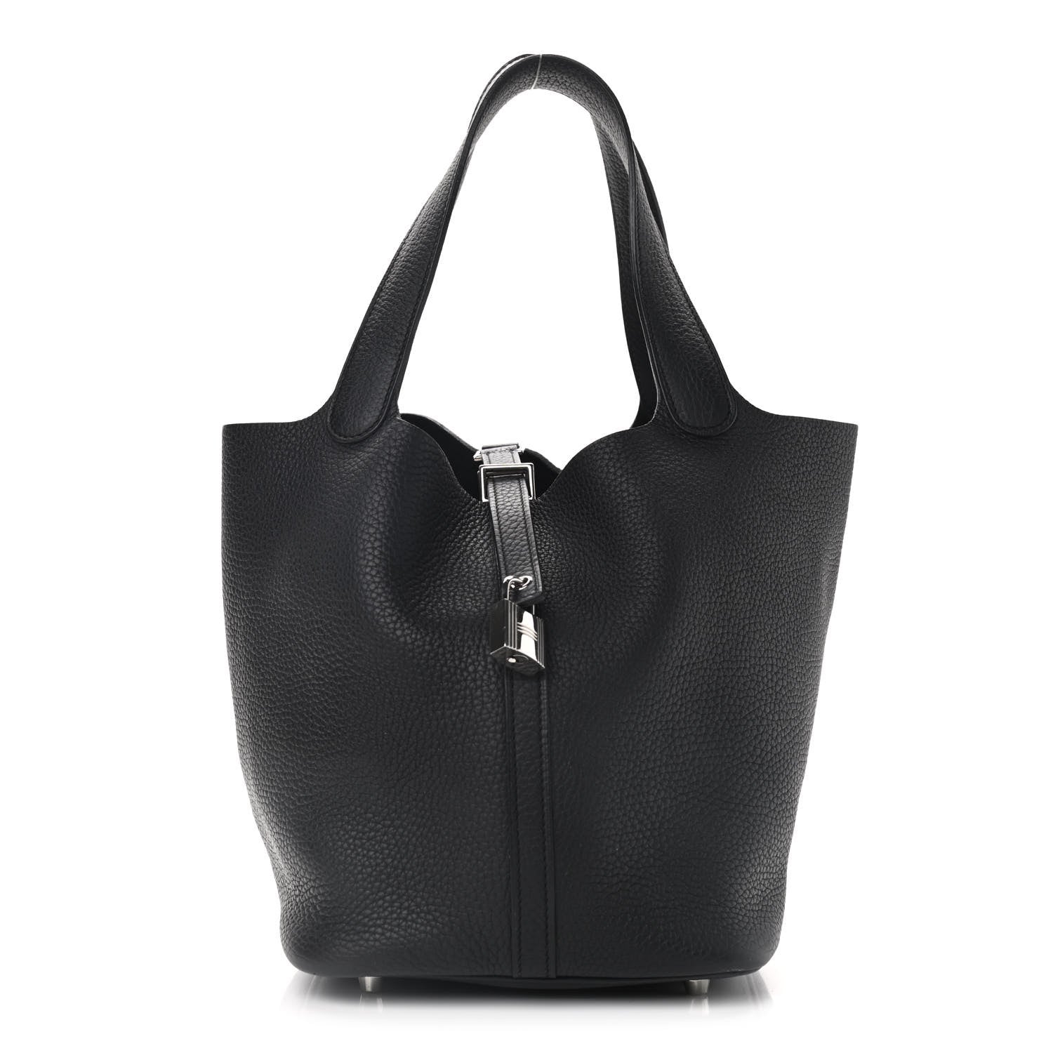 Hermes Taurillon Clemence Picotin Lock 22 MM Black 1 of 9