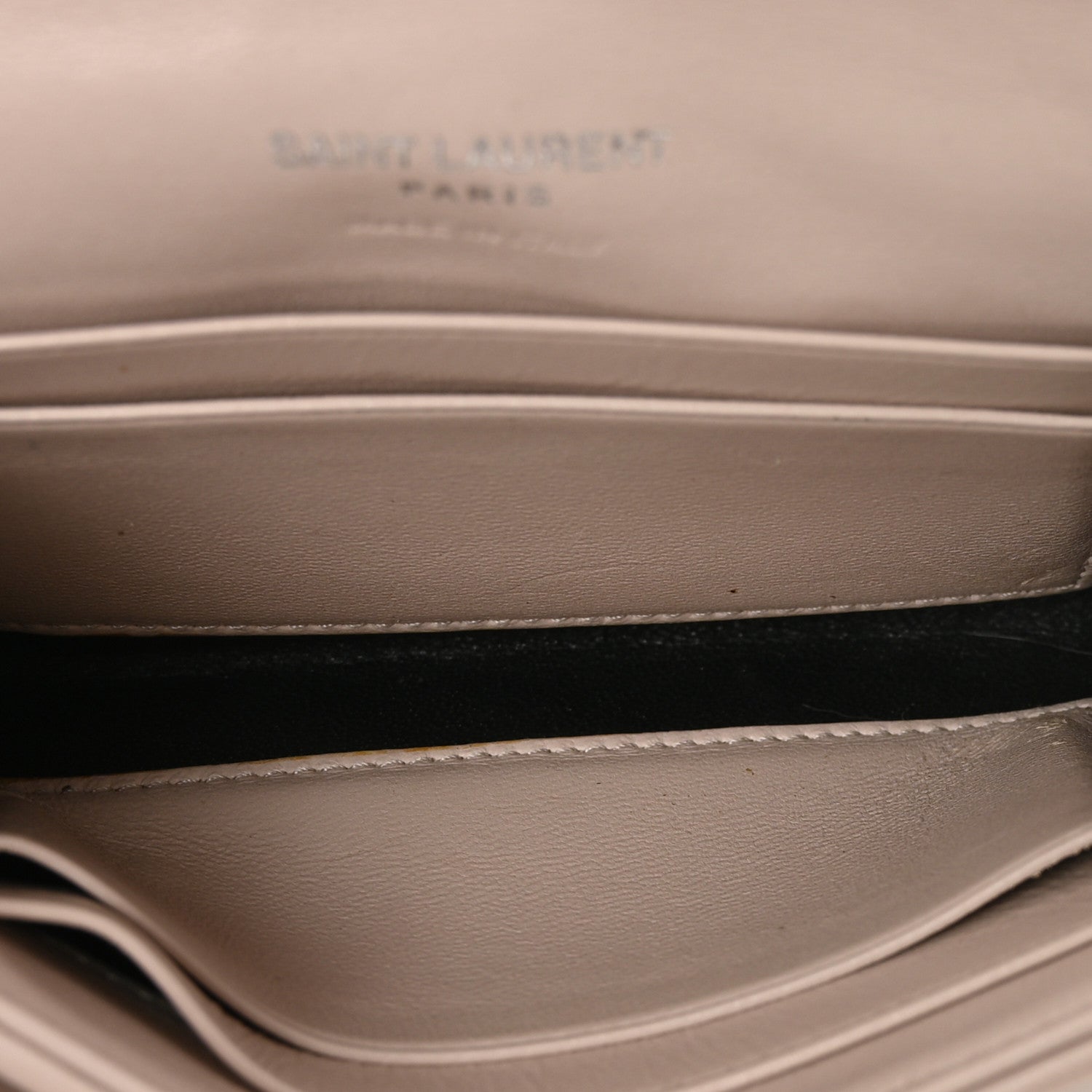 Saint Laurent Nappa Matelasse Chevron Small Monogram Envelope Wallet Nude Powder 5 of 7